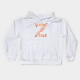 Letter Z Floral Kids Hoodie